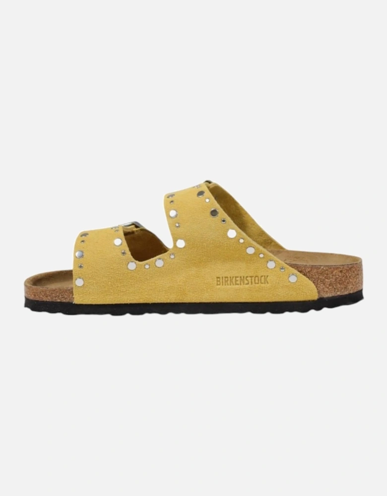 Leather Slippers with Comfortable Design Women - Yellow