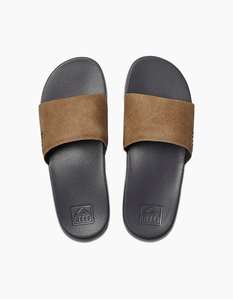 ONE SLIDE Mens Sliders Grey/Tan