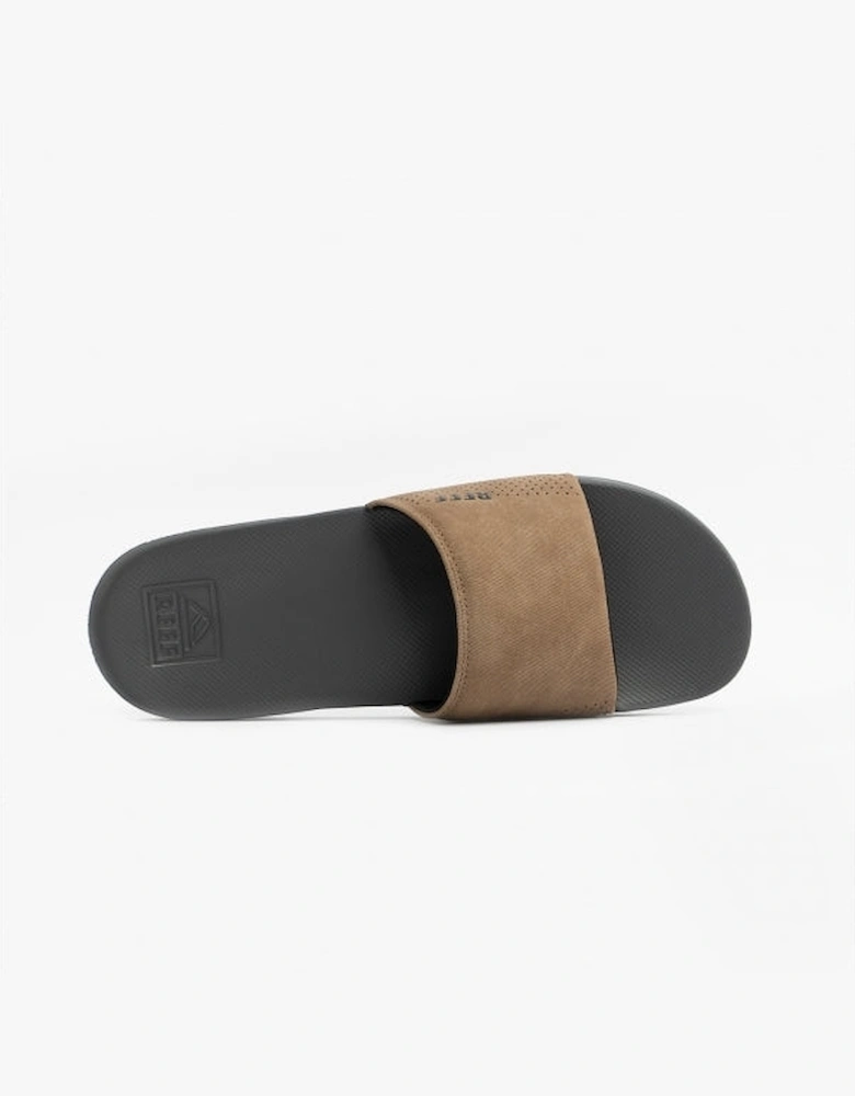 ONE SLIDE Mens Sliders Grey/Tan