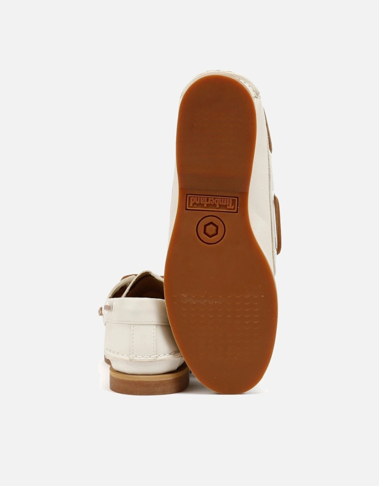 Classic 2 Eye Leather Women's Natural Boat Shoes