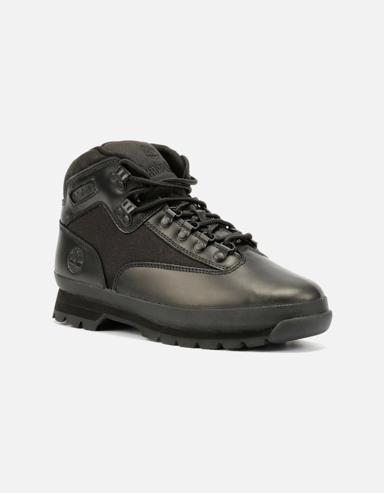 Euro Hiker Workwear I Blackout Leather Men's Black Boots