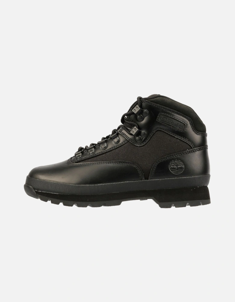 Euro Hiker Workwear I Blackout Leather Men's Black Boots
