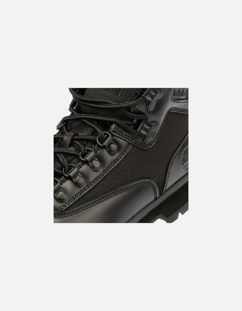 Euro Hiker Workwear I Blackout Leather Men's Black Boots