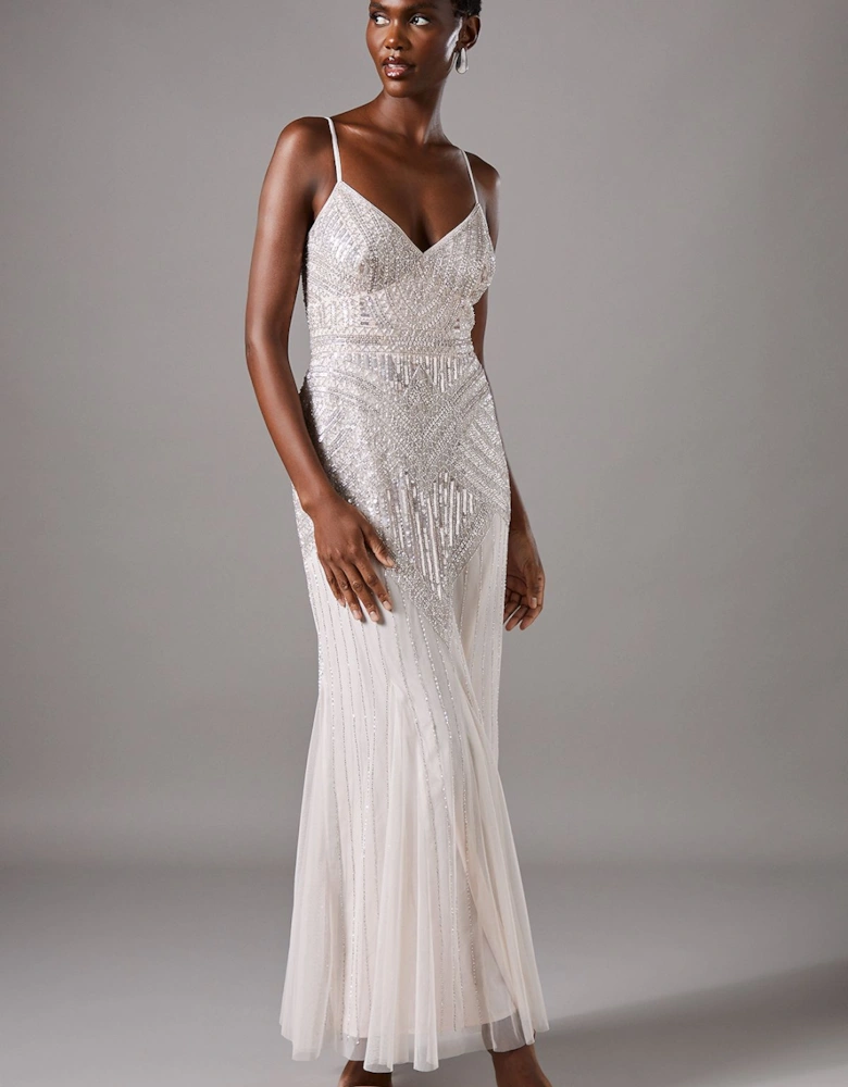 Deco Embellished Cami Maxi Dress