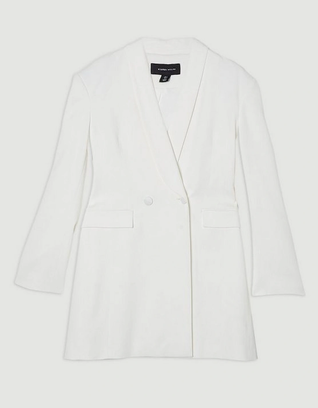 Polished Tailored Double Breasted Sinch Detail Blazer Mini Dress