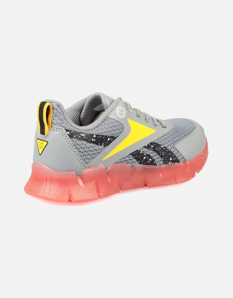 Juniors Zig N' Glow Elastic Trainers