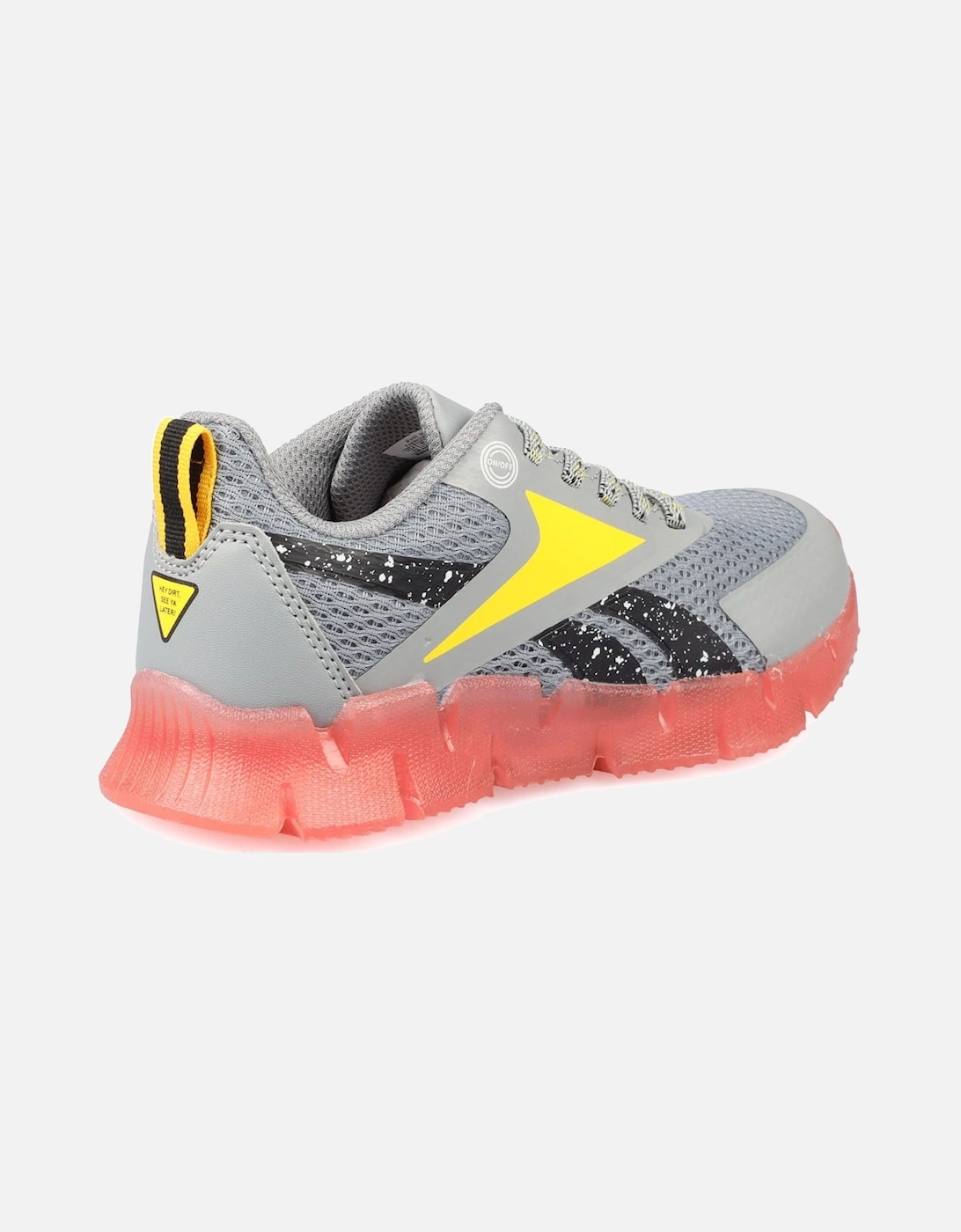 Juniors Zig N' Glow Elastic Trainers