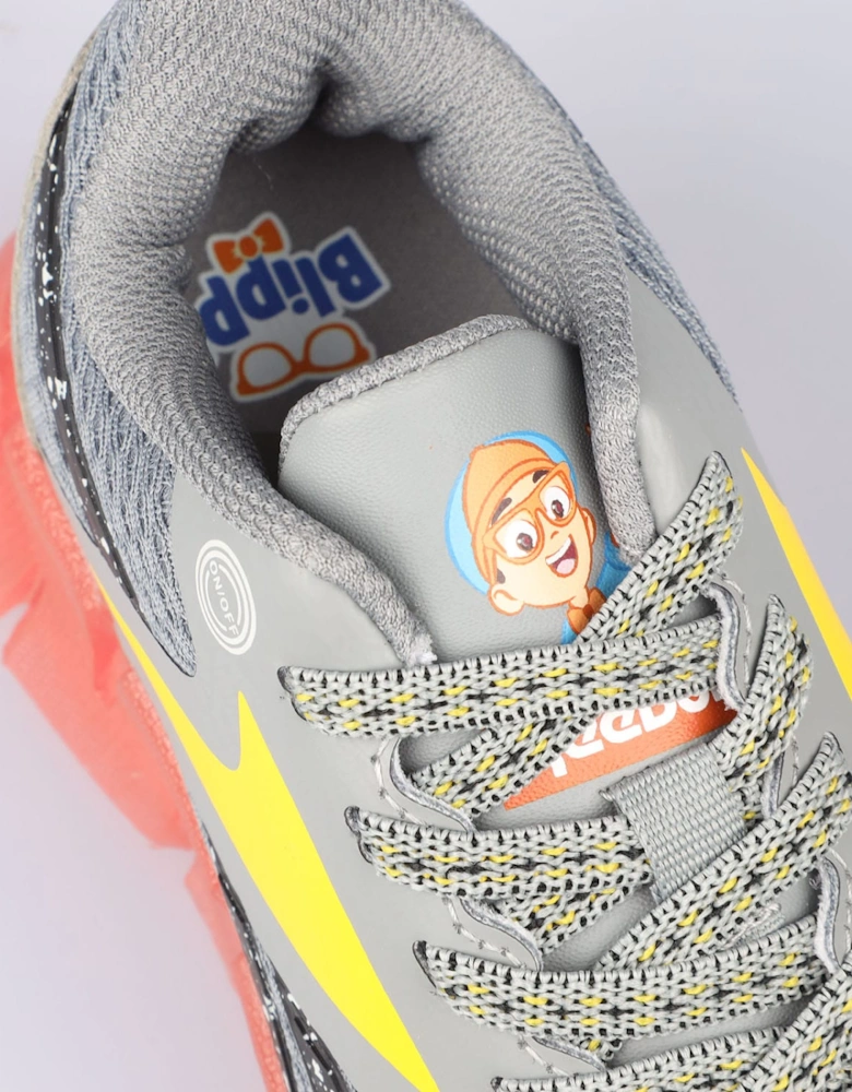 Juniors Zig N' Glow Elastic Trainers
