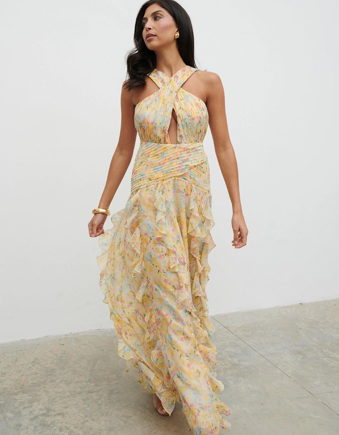 Brielle Maxi Dress - Pastel Multi Abstract Print, 2 of 1