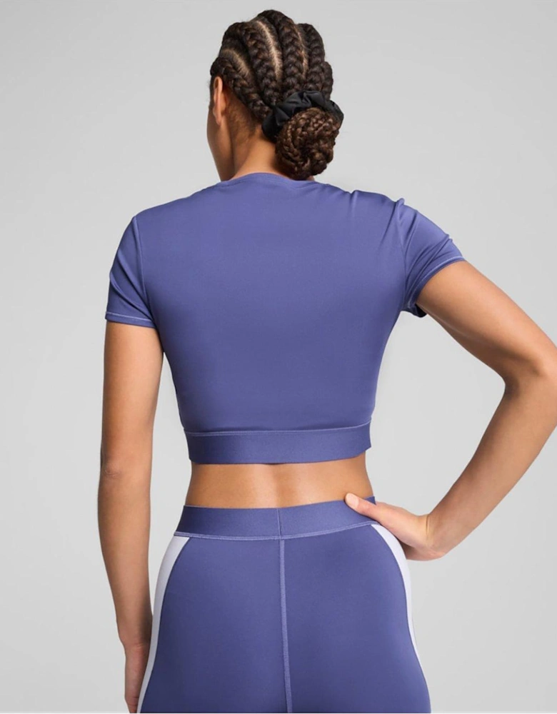 Womens Training Strong Cropped Top - Blue
