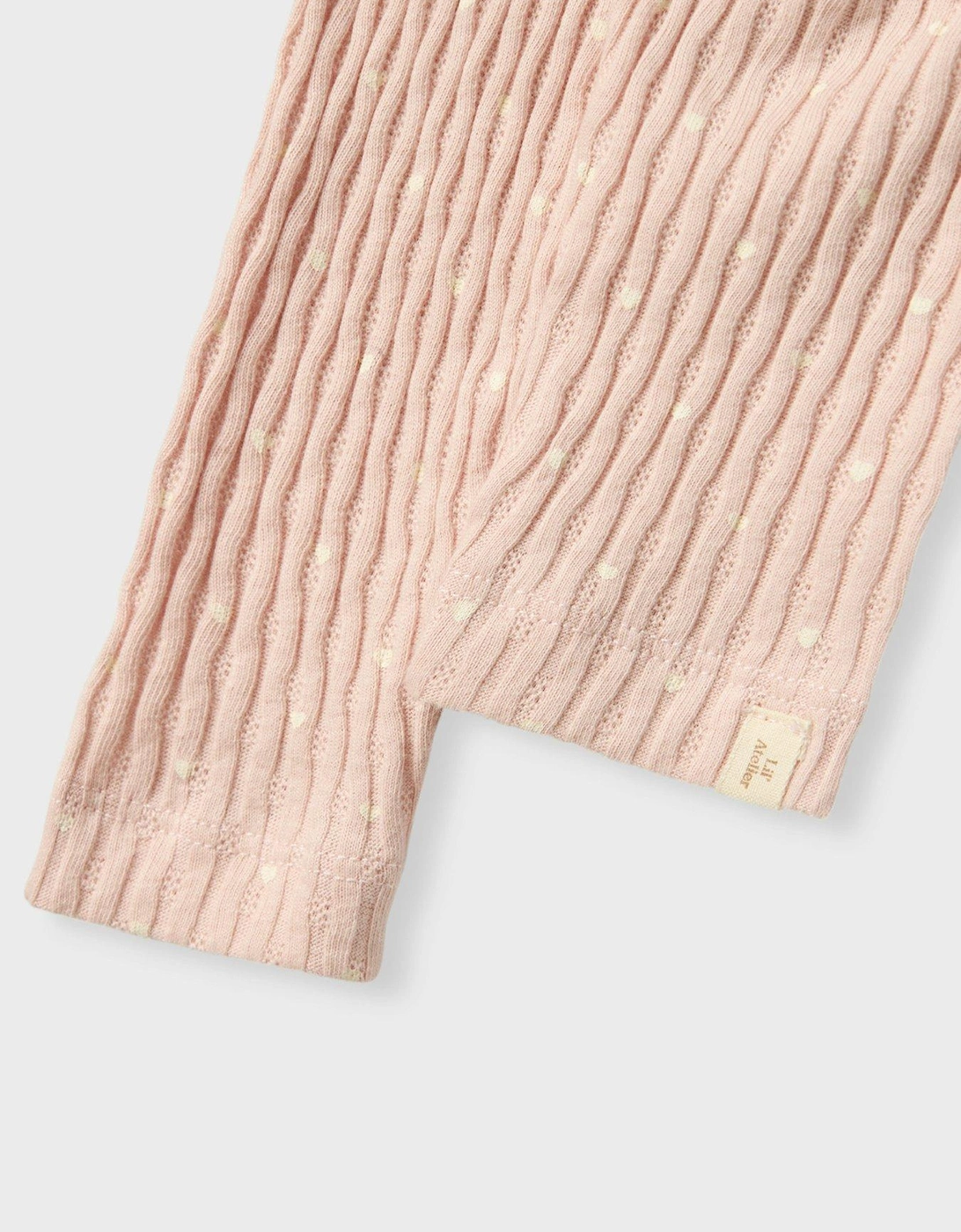 Baby Girls Printed Ribbed Leggings - Peach Whip