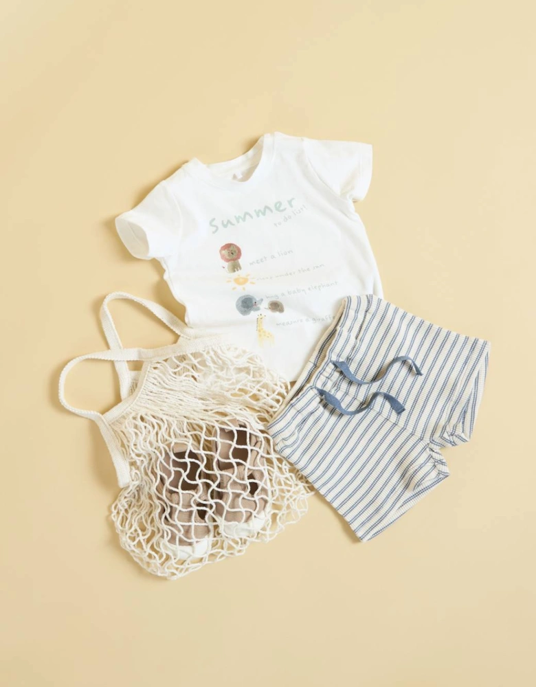 Baby Boy's Jelly Short Sleeve Box Top Cloud Dancer