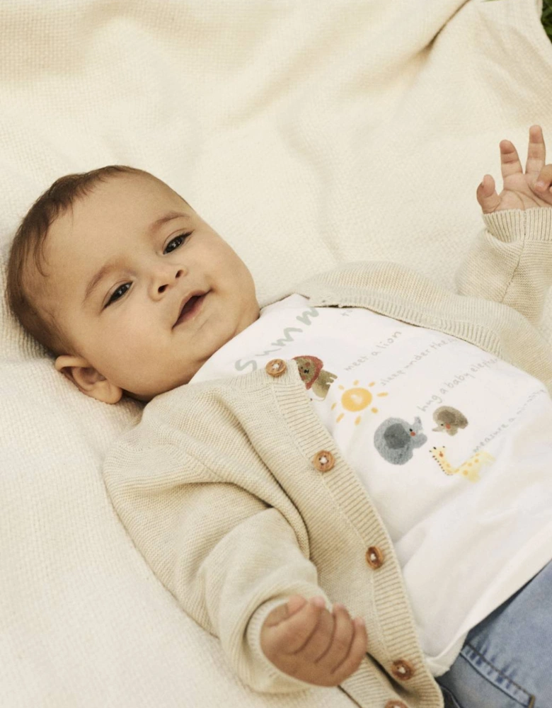 Baby Boy's Jelly Short Sleeve Box Top Cloud Dancer