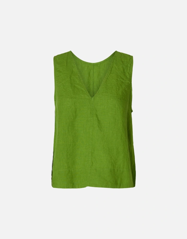 Femme Linna Sleeveless Reversible Linen Top Spindle Tree