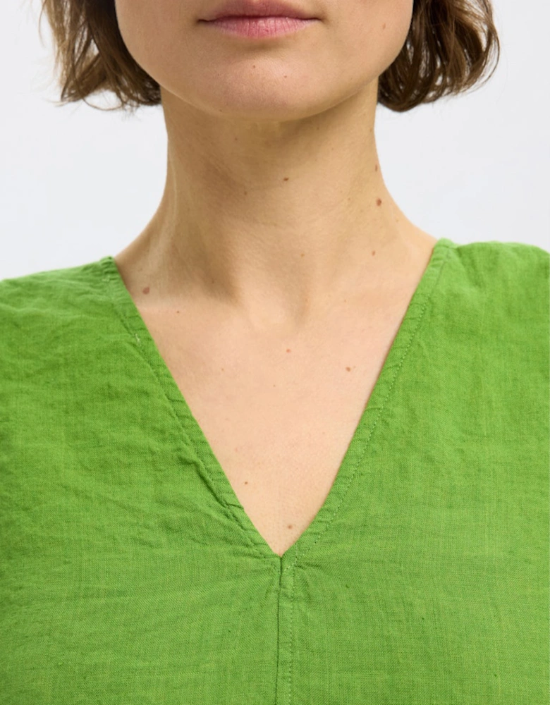 Femme Linna Sleeveless Reversible Linen Top Spindle Tree