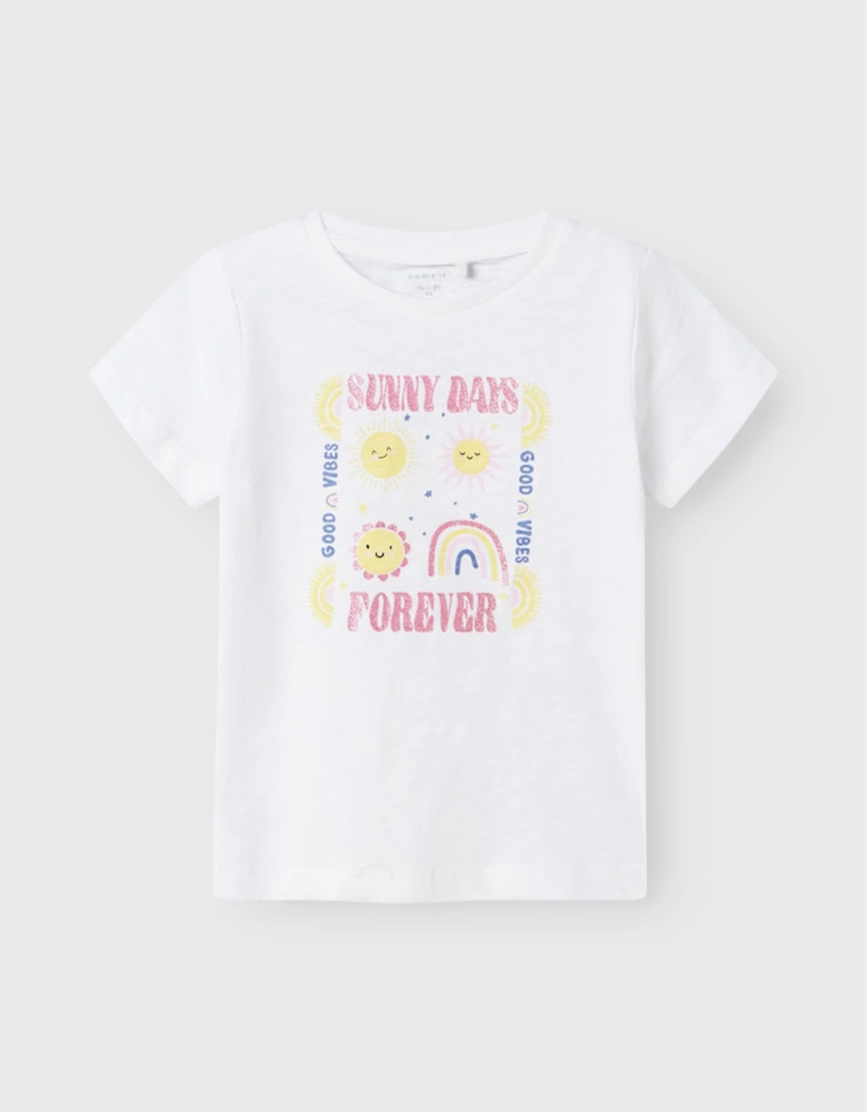 Mini Girl's Jeanette Short Sleeve Box Top Bright White