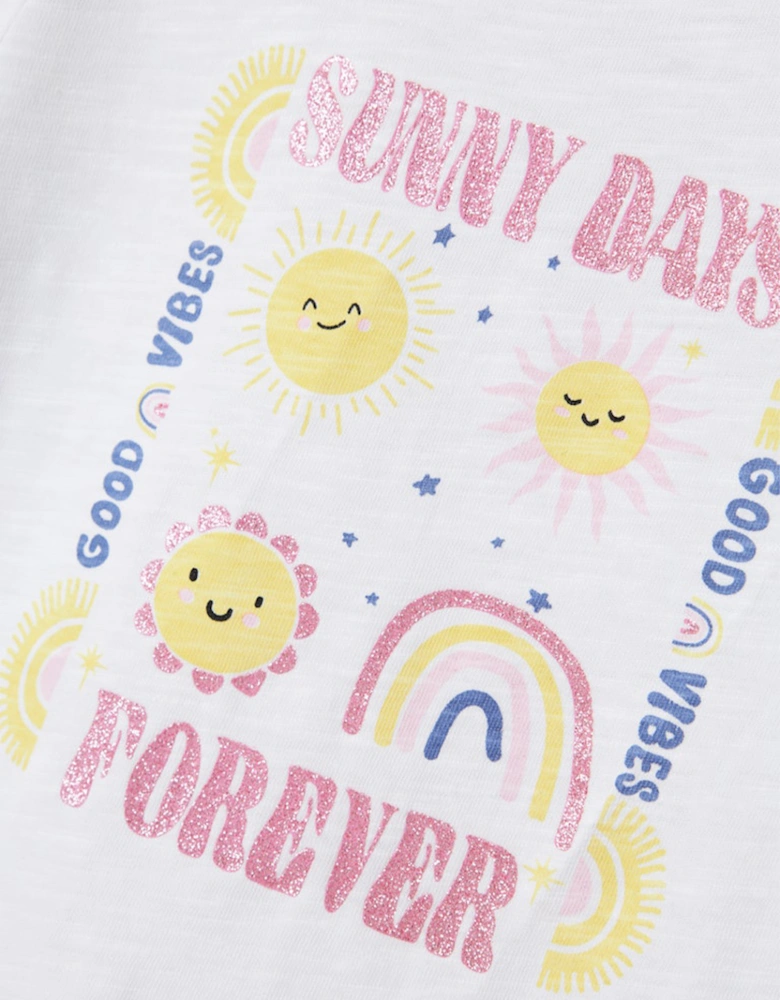 Mini Girl's Jeanette Short Sleeve Box Top Bright White