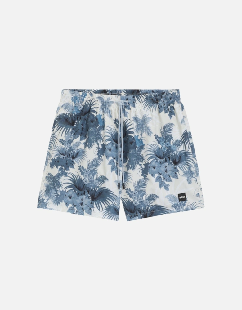 BOSS Black Piranha Swim Shorts 483 Open Blue