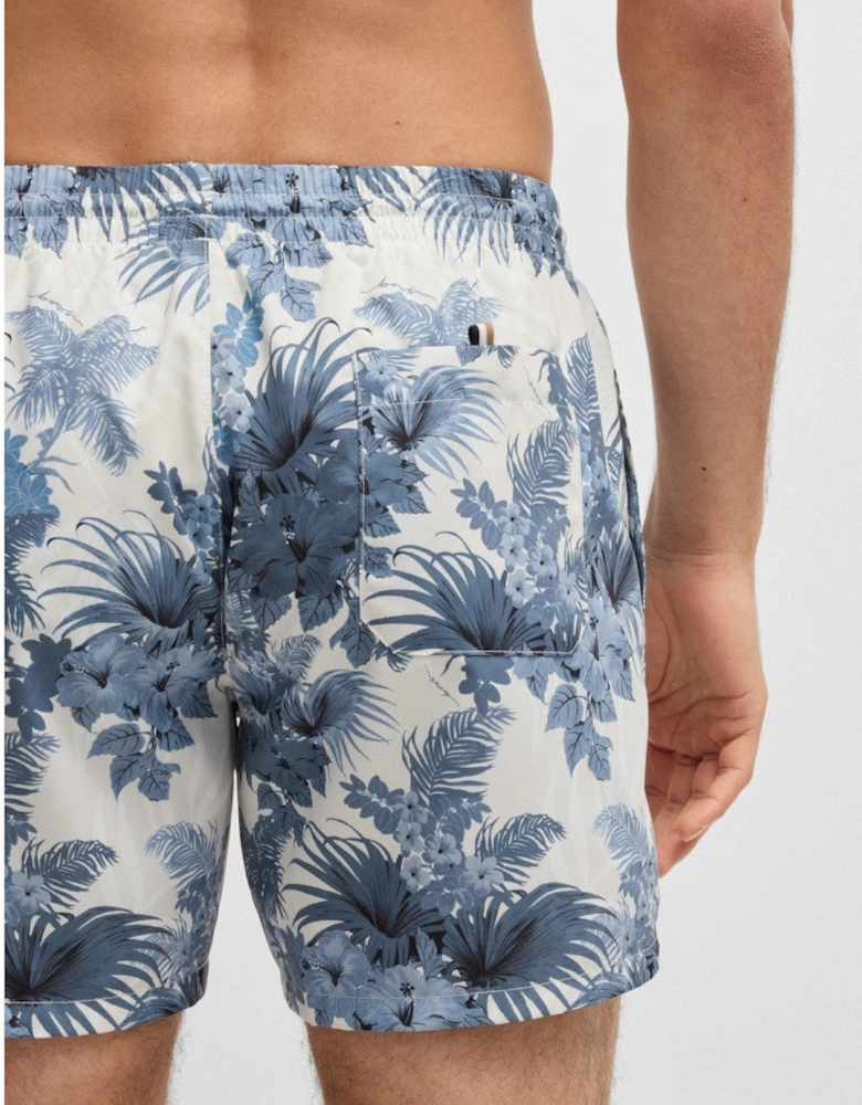 BOSS Black Piranha Swim Shorts 483 Open Blue