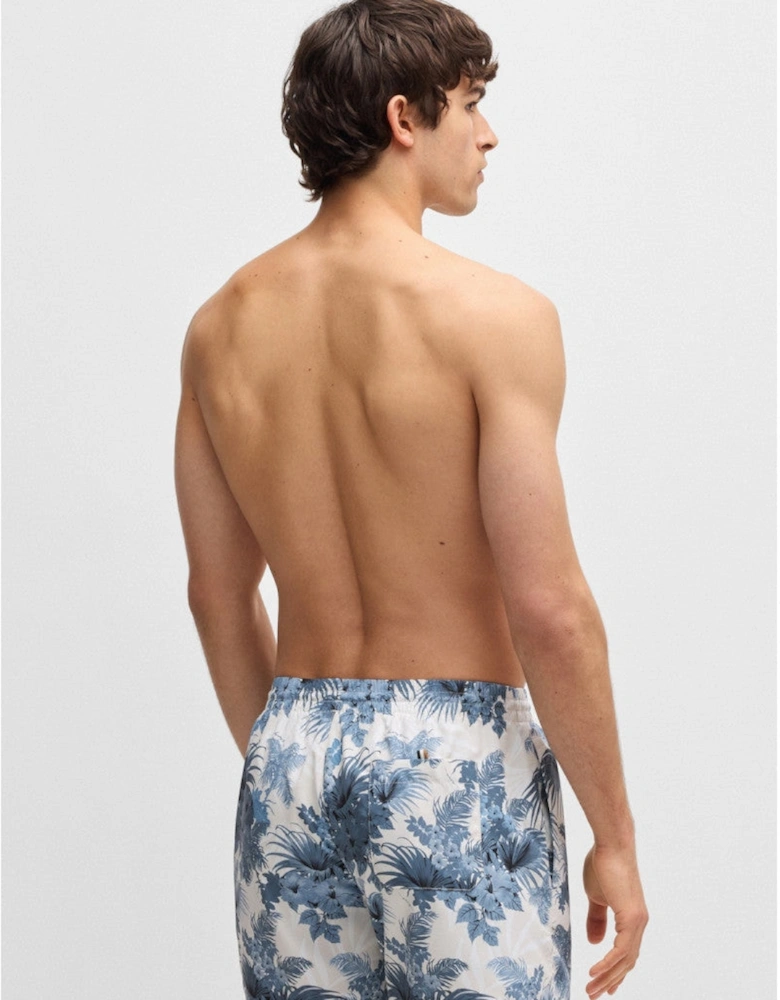BOSS Black Piranha Swim Shorts 483 Open Blue