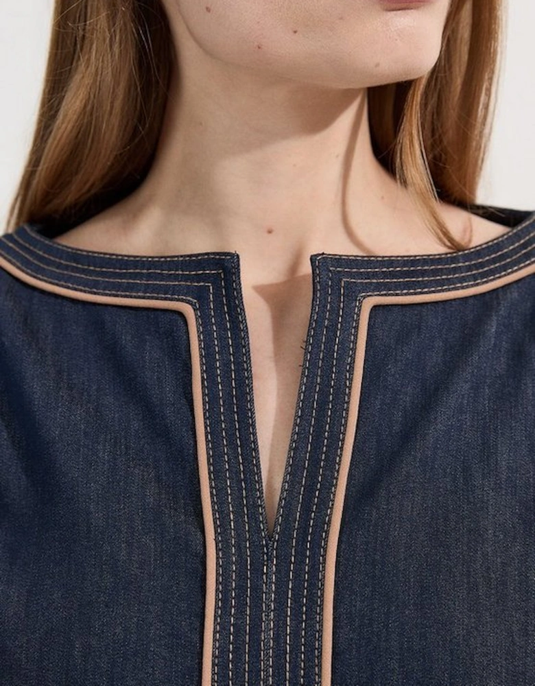 Archive Collection - Tailored Denim Pocketed Maxi Dress