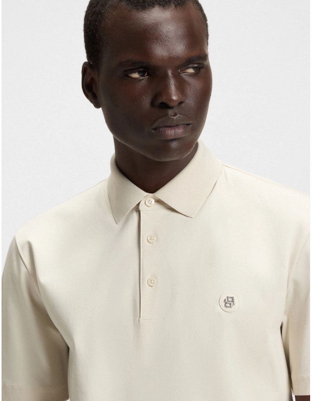 BOSS Black C-Parris 01 Polo Shirt S2-25 131 Open White