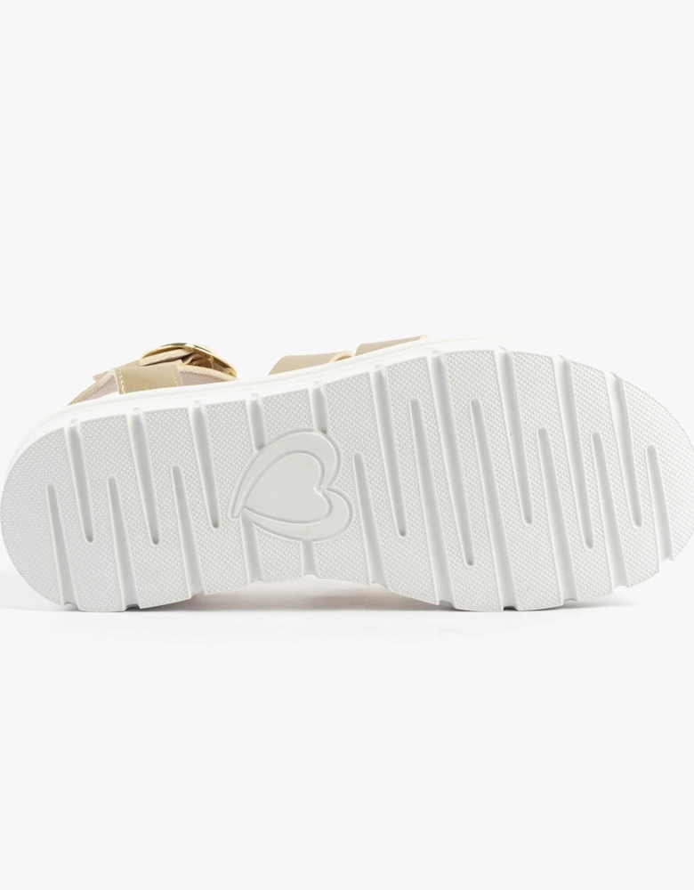SAFFRON Womens Sandals Gold