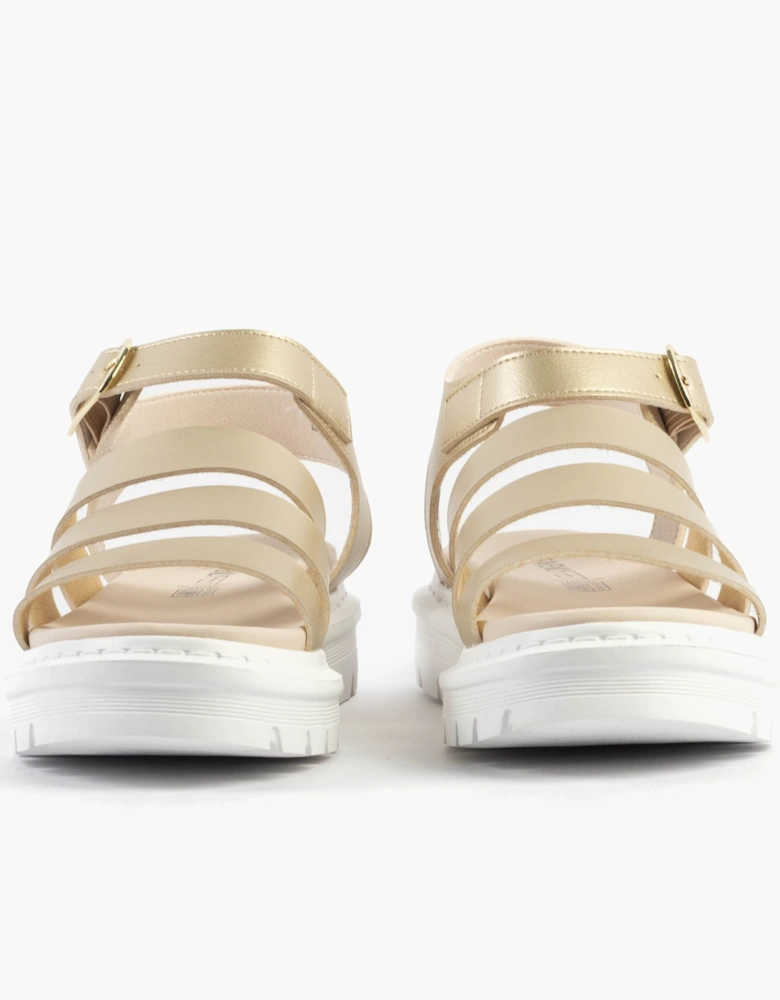 SAFFRON Womens Sandals Gold