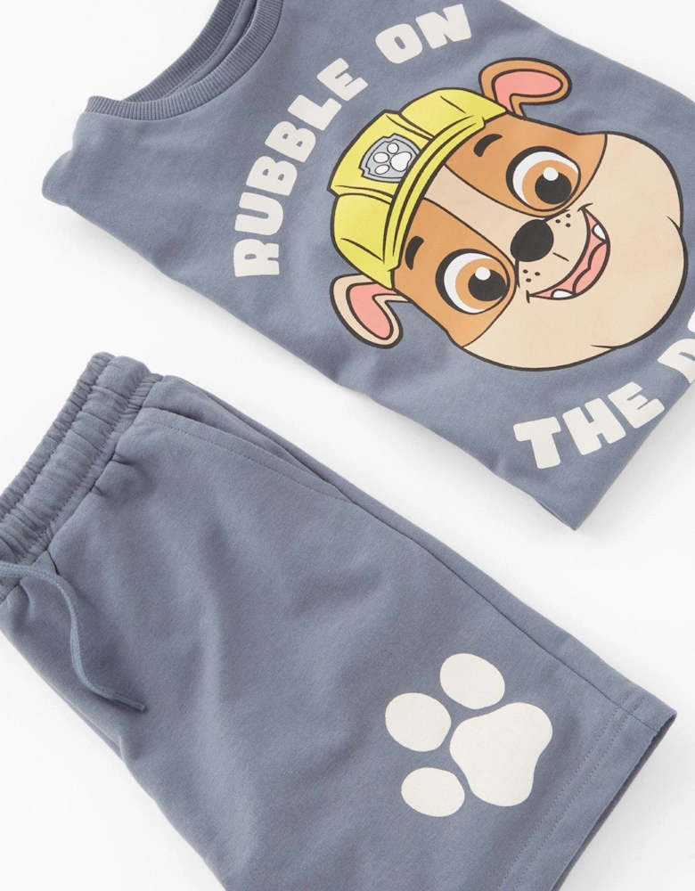 T-Shirt And Short Set - Grey
