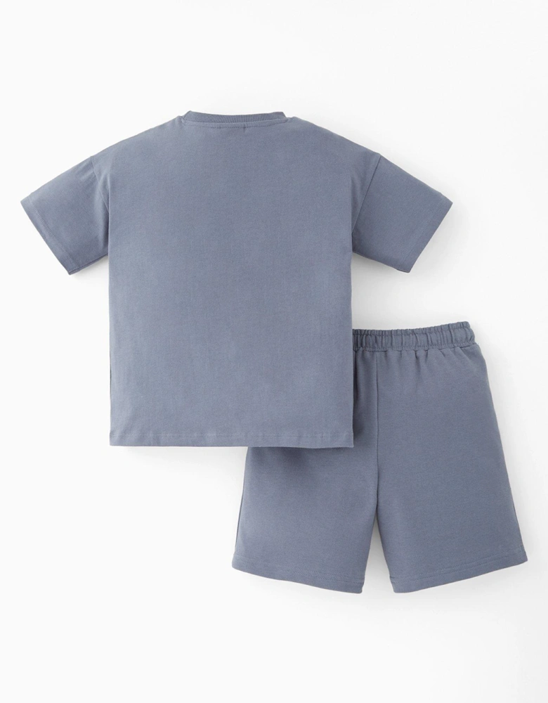 T-Shirt And Short Set - Grey