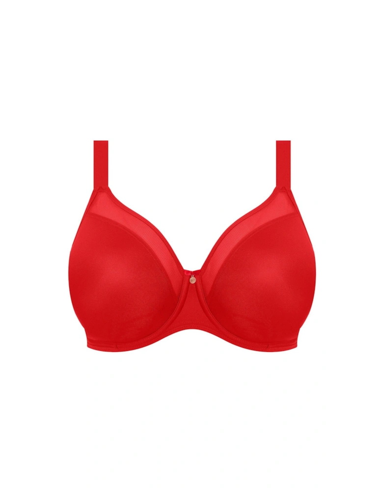 Smooth Underwired Moulded Non Padded Bra - Red