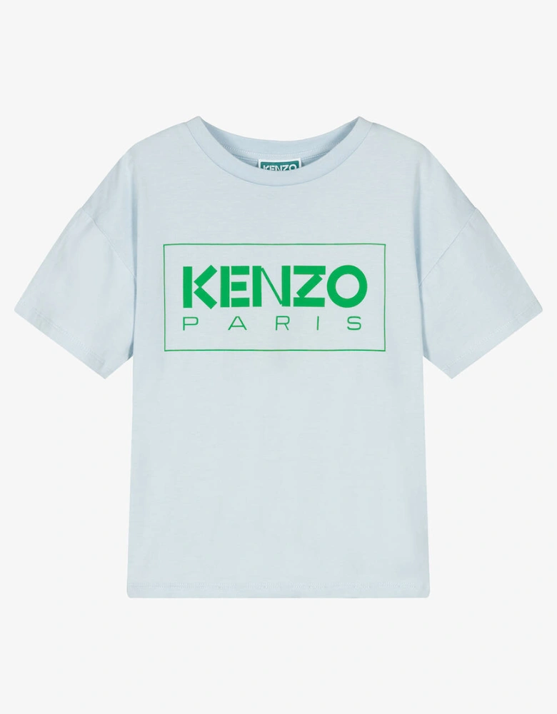 Kids Boys Blue Logo T-Shirt