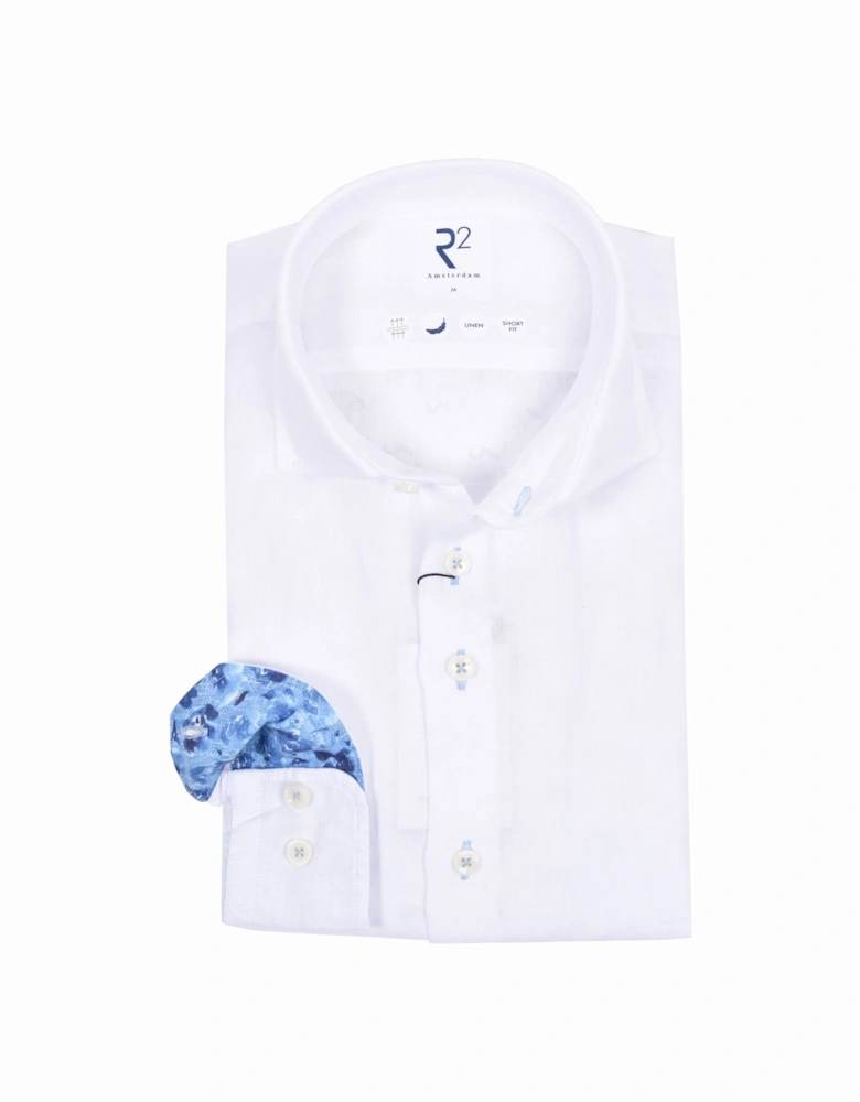 Long Sleeve Linen Shirt White