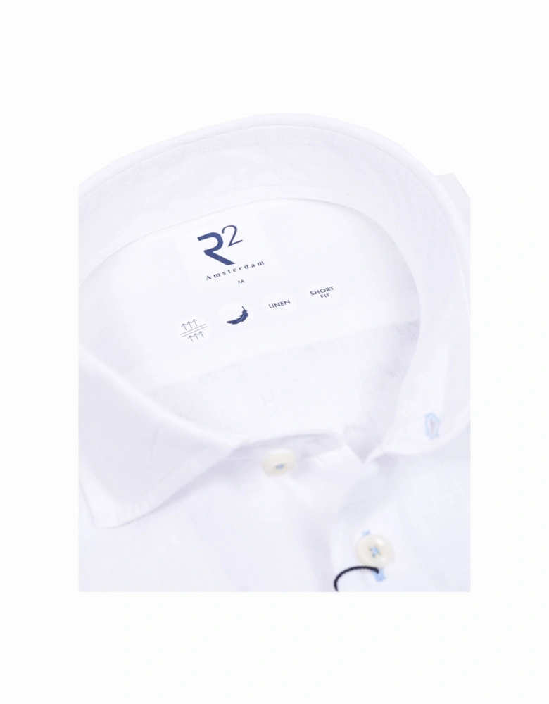 Long Sleeve Linen Shirt White