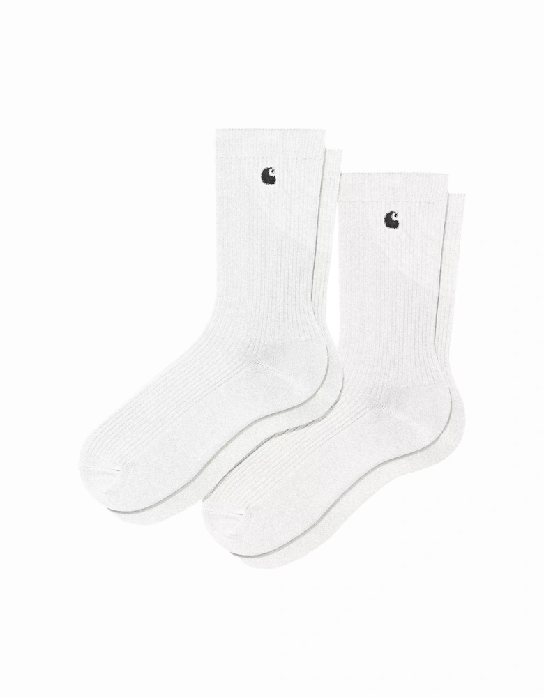 Madison 2 Pack Socks White/Black