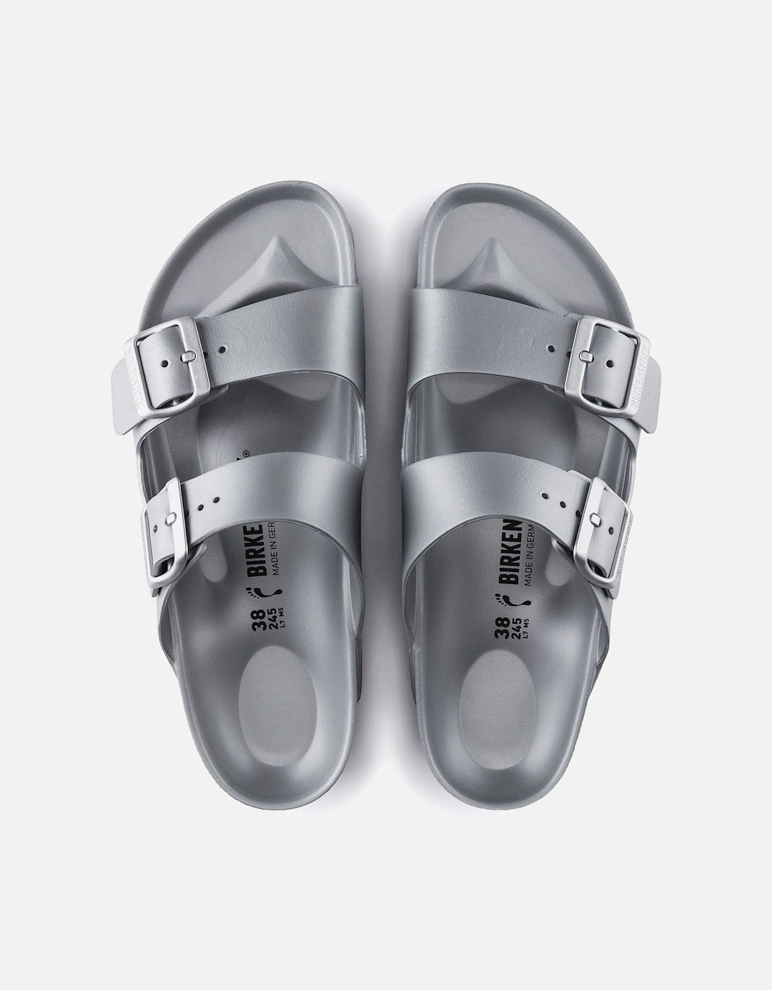 EVA Women's Metallic Silver Sandals