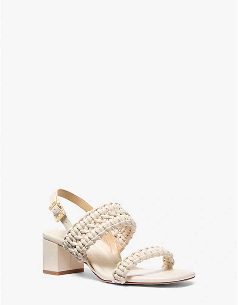 Audrina Woven Block Heel Sandal
