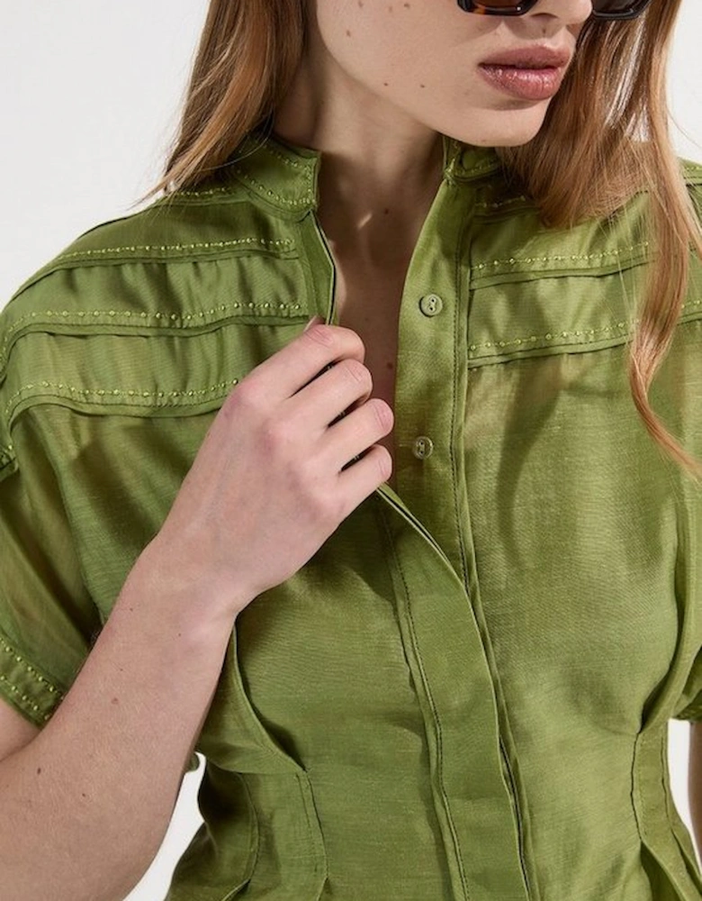 Archive Collection - Layered Detail Button Woven Shirt
