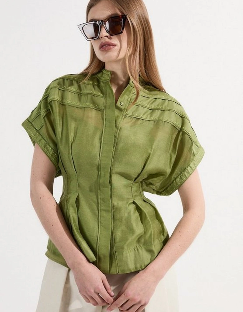 Archive Collection - Layered Detail Button Woven Shirt