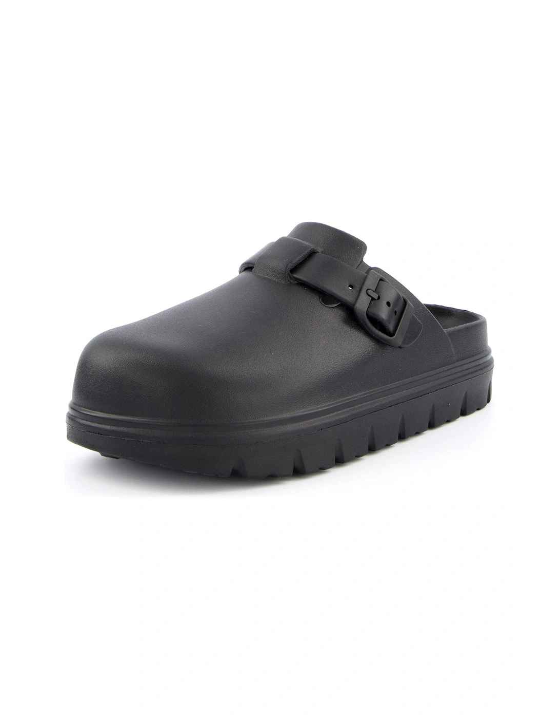 Eva Closed Toe Clog With Buckle - Black