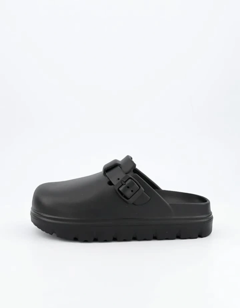 Eva Closed Toe Clog With Buckle - Black