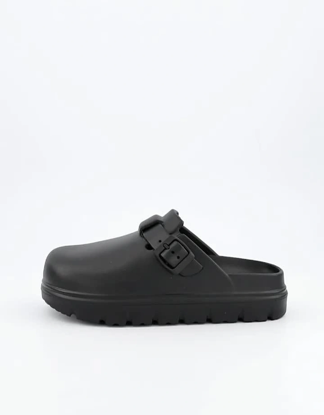 Eva Closed Toe Clog With Buckle - Black