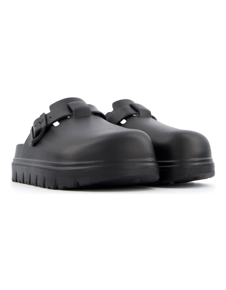 Eva Closed Toe Clog With Buckle - Black