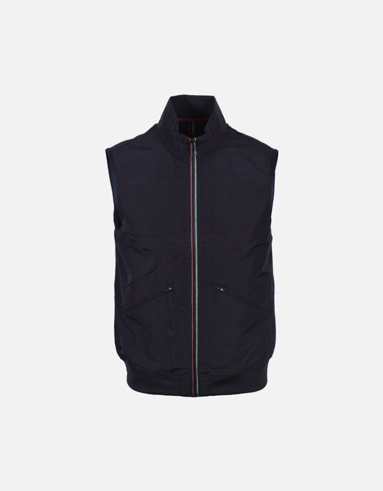 Mixed Media Gilet Dark Navy