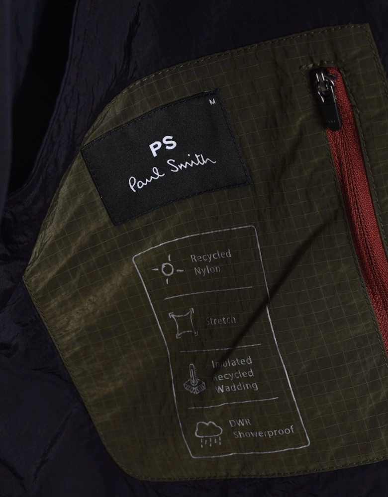 Mixed Media Gilet Dark Navy