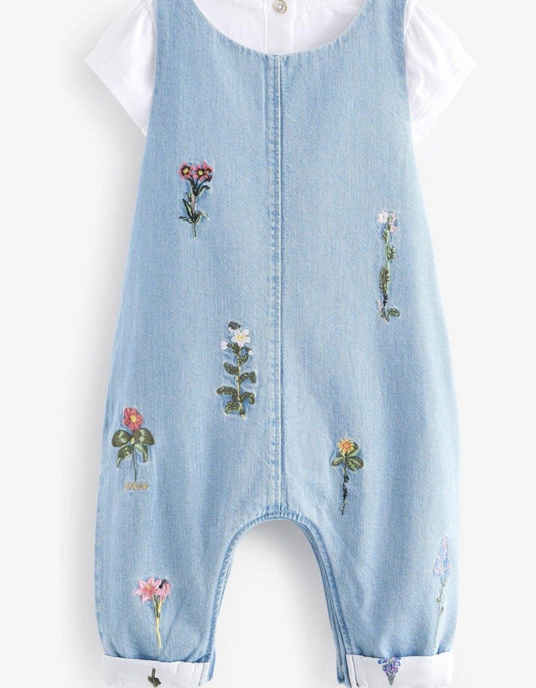 Baby Dungaree Set - Blue