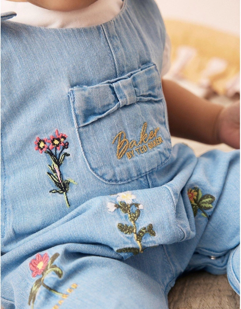 Baby Dungaree Set - Blue