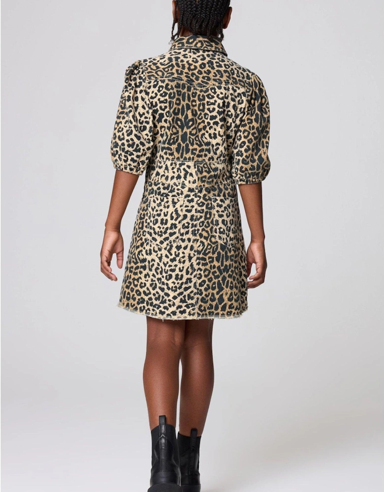 Girls Jackie Leopard Dress - Multi