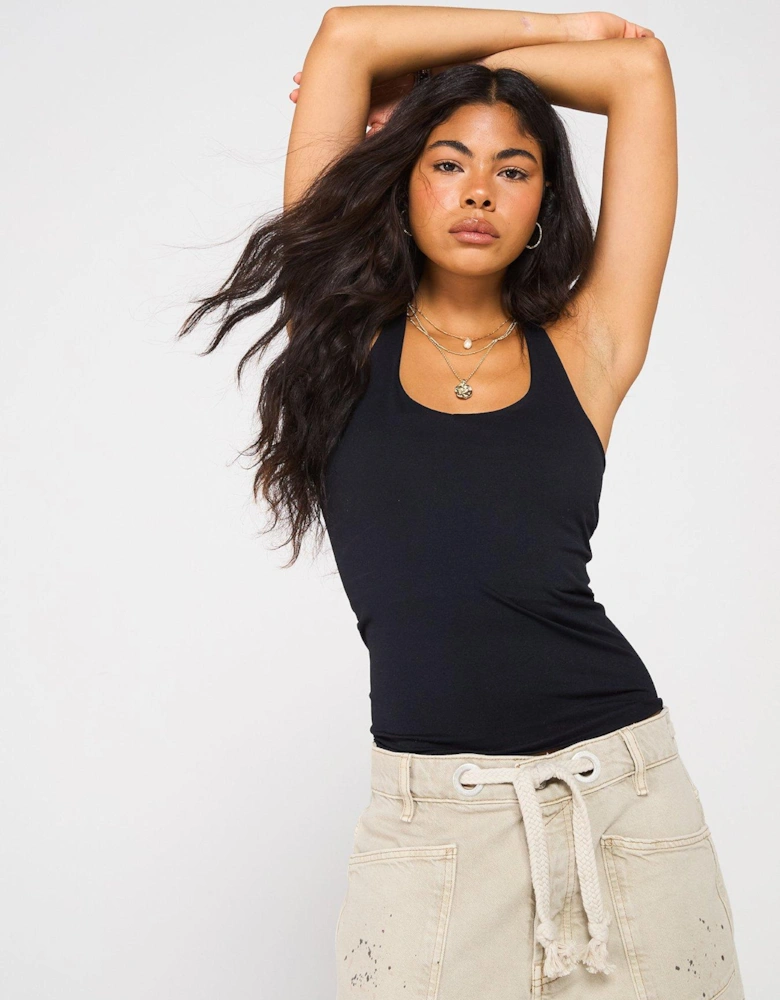Clean Lines Racerback Top - Black
