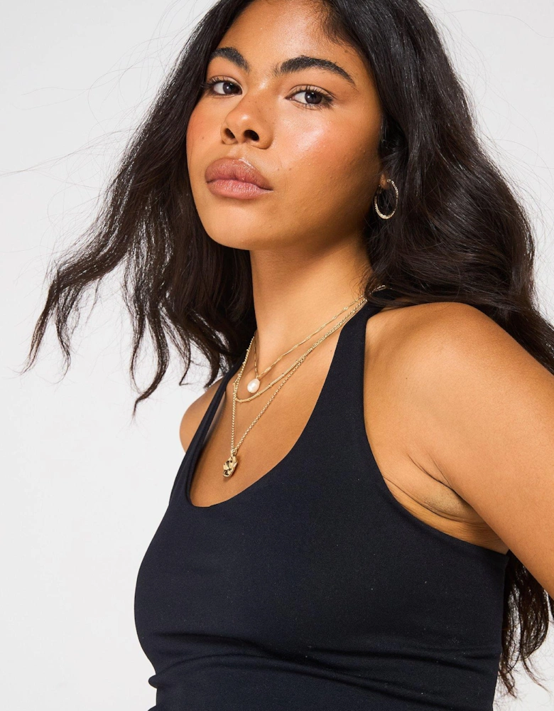 Clean Lines Racerback Top - Black